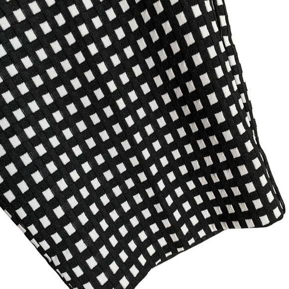 Express Black White Check Columnist Slim Ankle Pants 2 - Picture 4 of 9